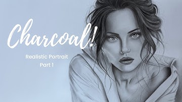 Charcoal Portrait/Face Drawing Tutorial – Step by Step – Part 1