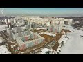 Spring in the valley of the Kupelinka river. From a bird&#39;s eye view.