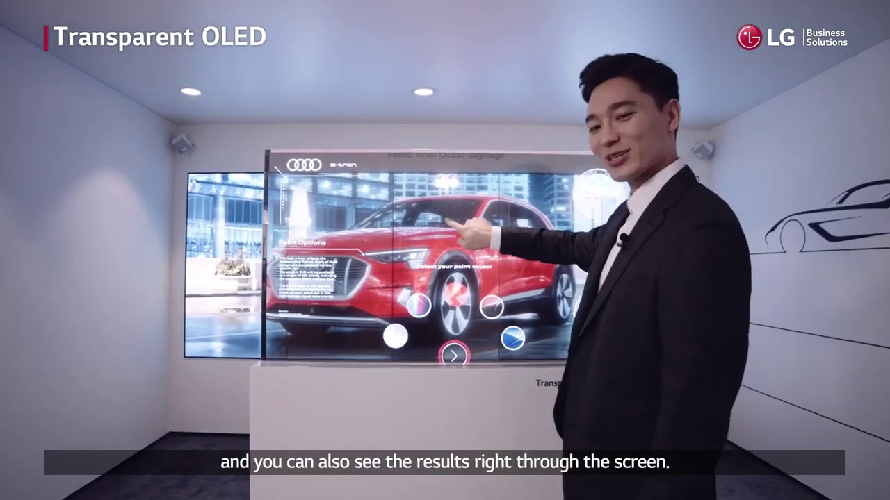 Ecran transparent OLED LG 55EW5F ISE 2019 - YouTube