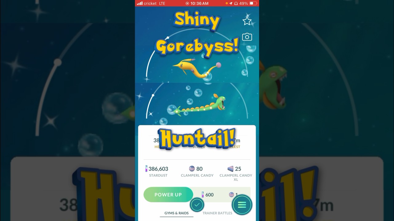 Shiny Clamperl✓ Shiny Gorebyss✓ Shiny Huntail✓  | Pokemon Go 