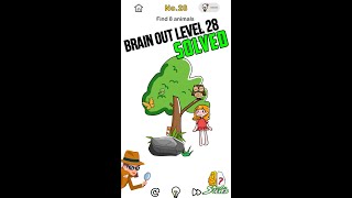 How to solve or pass brain out Level 28 - Find 8 animals | Brain Out Solved