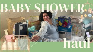 Huge Baby Shower Haul for baby boy 💙🍼 | first time mom 🤰🏻 | part 1