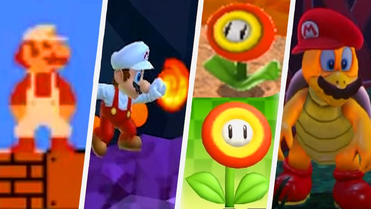 Evolution of Fire Flowers in Super Mario Games (1985 2017) YouTube