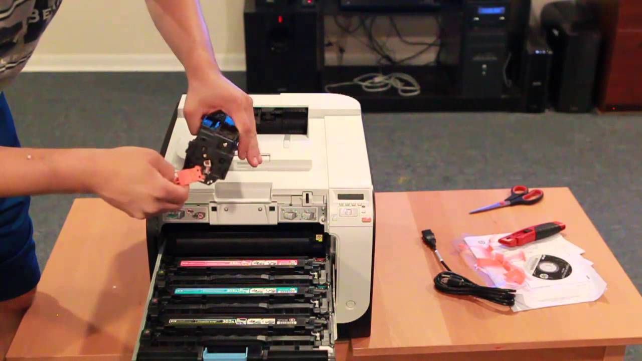 HP Pro 400 M451dn Color Laser Printer Unboxing & Setup - YouTube