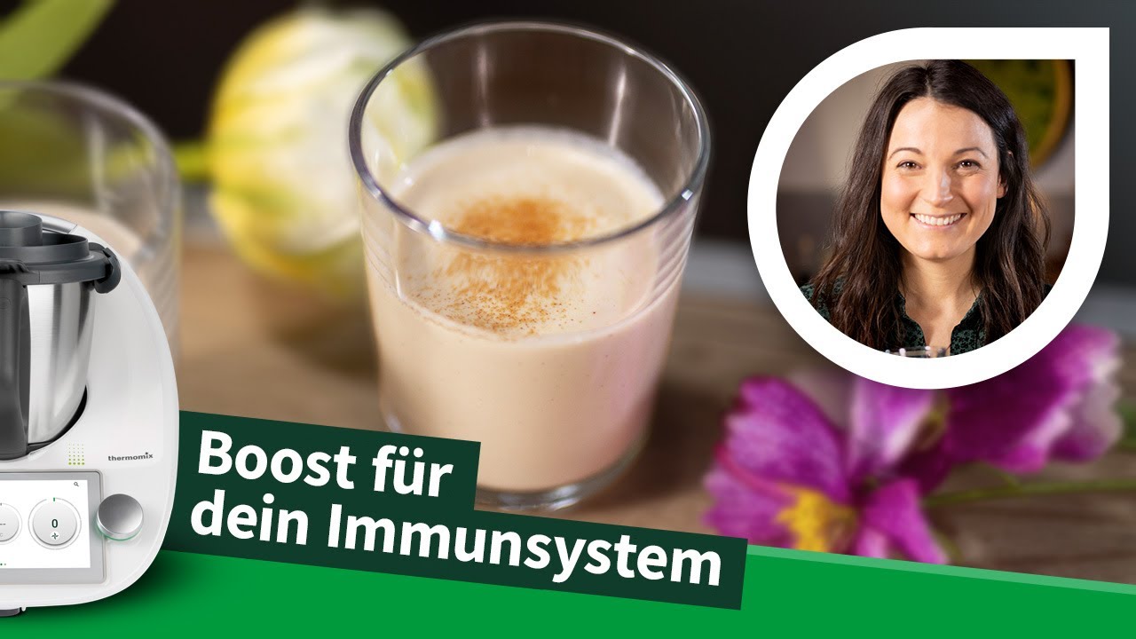 Cashew-Booster mit Ingwer und Bananen frisch aus dem Thermomix