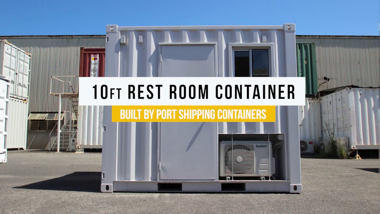 10ft Resting Room Container - Port Shipping Containers - YouTube