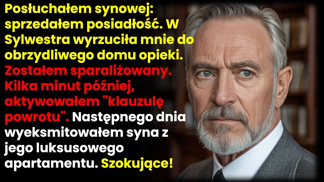 W noc sylwestrową moja synowa postawiła moją walizkę na zimnej podłodze przytułku i powiedziała: „Bardzo mi przykry, panie Wincenty, ale nasze mieszkanie jest za małe. To będzie pana tymczasowy...