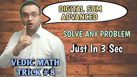 Vedic Maths |#8 | Digital Sum | Digital Sum Method | Vedic Maths Tricks | By NEER ACADEMY