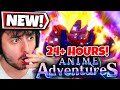I spent 24 hours on the new dragon ball update in anime adventures roblox