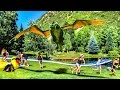 Human Zipline Slip and Slide with Pete's Dragon! | DEVINSUPERTRAMP