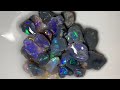 Gf790 australian rough opal hg 60ct black gem select cutters lot bright colours gf790