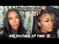 EASY FRONTAL WIG INSTALL TUTORIAL | installing my 40inch wig