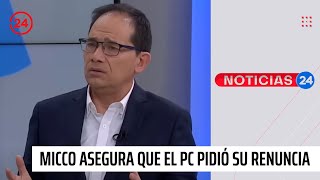 Sergio Micco asegura que el PC pidió su renuncia al INDH por razones "políticas e ideológicas"