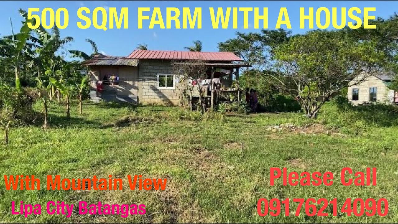 Vlog414: 500 Sqm Farm Lot With A House With Mountain View For Sale In Lipa City Batangas