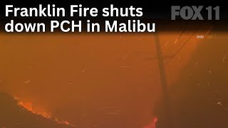 Crew drives through Franklin Fire in Malibu