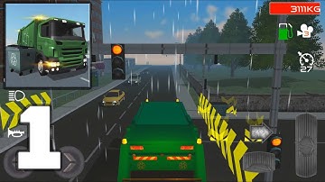 Trash Truck Simulator - Mobile Gameplay Walkthrough Part 1 (iOS, Android)