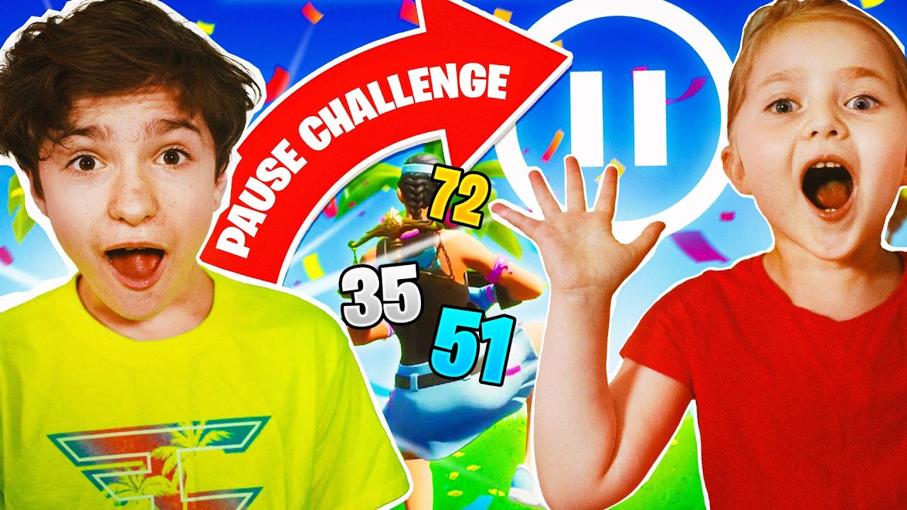 FaZe H1ghSky1 And MY 5 YEAR OLD SISTER Vs. PAUSE Challenge!!! **Fortnite**