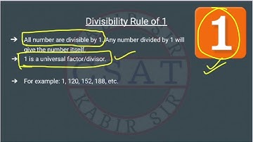 Divisibility Rule of 1 | Number System Concept | UPSC Csat Preparation