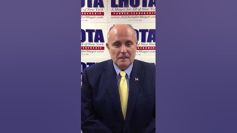 Rudy Giuliani Joe Lhota "handles himself like a leader"