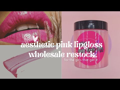 bubblegum pink aesthetic wholesale lipgloss restock