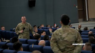 CSM Jack Love Visits Osan Air Base