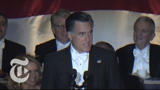 Election 2012 | Romney Laughs It Up at Al Smith Dinner | The New York Times