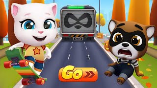 Talking Tom Gold Run - Skater Angela X Raccoon Boss Fight in Fantastic Forces📍Funny Race Competition screenshot 3