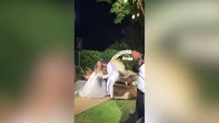 Hilarious moment dove refuses to fly when released at wedding