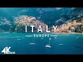 Flying over italy 4k u relaxing music along with beautiful natures  4k ultra