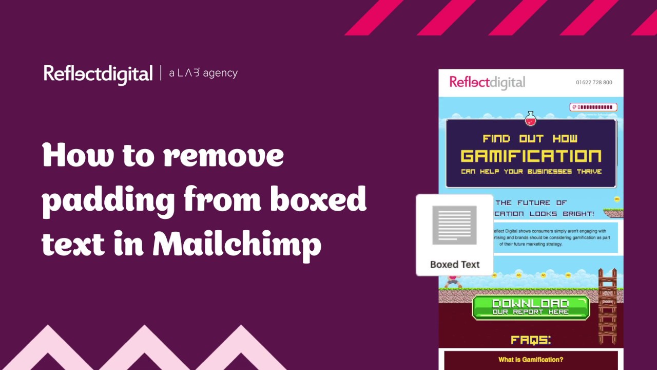 How to Guide for Removing Padding from Boxed Text in MailChimp 