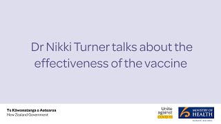 Dr Nikki Turner talks about the effectiveness of the COVID vaccine | Ministry of Health NZ