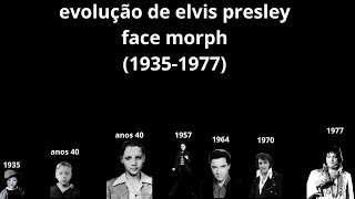 evolução de elvis presley face morph (1935-1977)