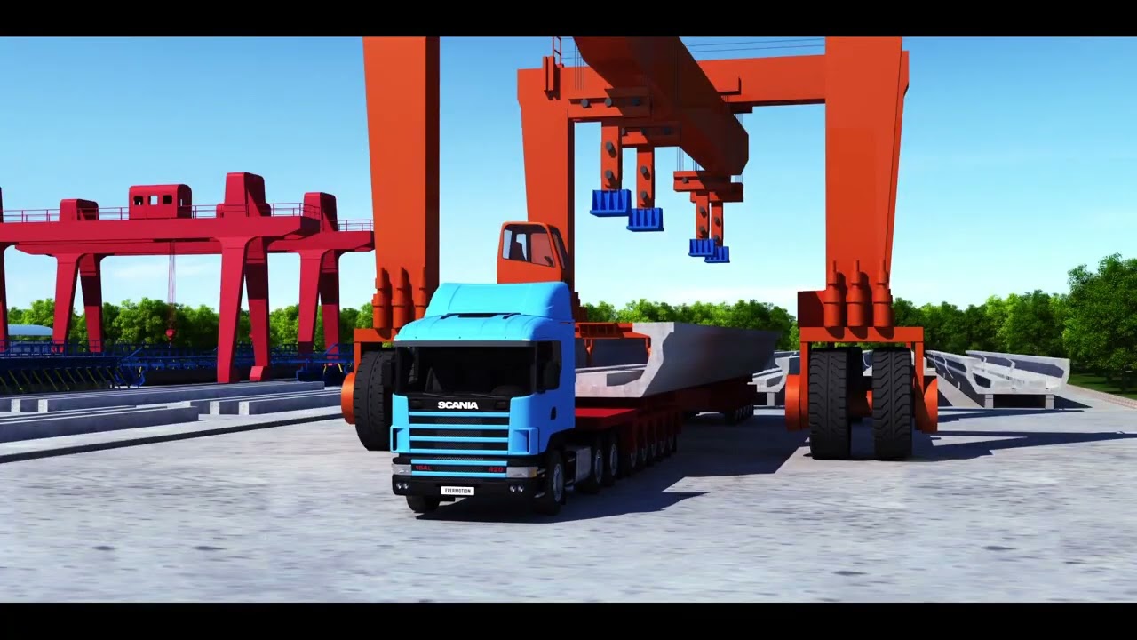 Overview of elevated viaduct construction.