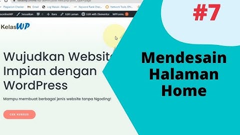 Cara Membuat Website Kursus Online Dengan Tutor LMS  - Mendesain halaman Home Menggunakan Elementor