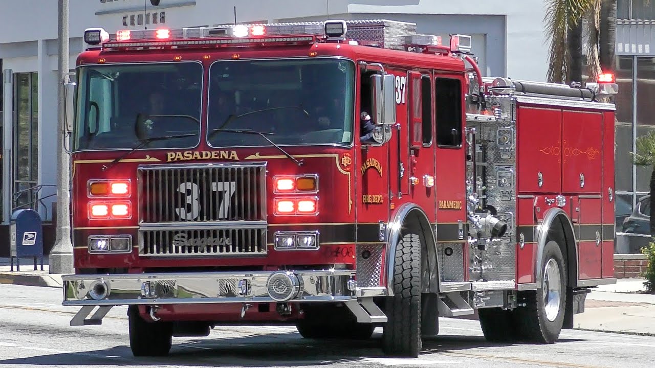 Fire Ra Pasadena Fire Dept. Engine 37 & RA 36 - YouTube