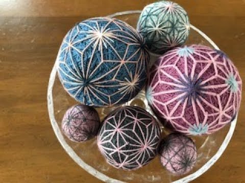 手毬 の作り方 模様付け 麻の葉模様 Diy Tutorial How To Make Temari 573 Youtube