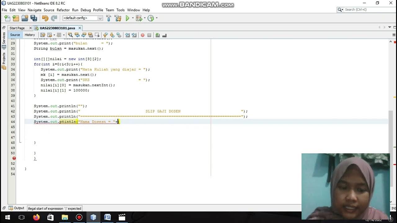 program aplikasi sederhana java menggunakan array 2 dimensi - YouTube