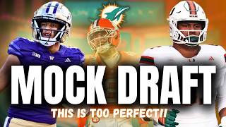 Miami Dolphins PERFECT 7 Round Mock Draft With Trades!! (THIS IS TOO PERFECT)