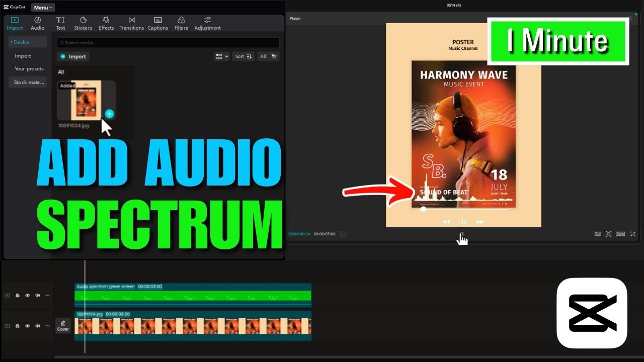 How To Add Audio Spectrum In Capcut Youtube 