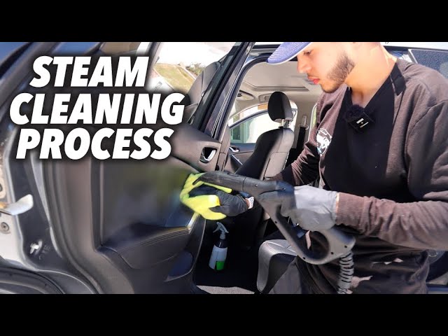 A Specialist Cleans a Car Interior with a Steam Cleaner Stock Photo - Image  of service, dust: 258108940