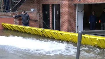Horizontal Automatic Lifting Flood Barrier: Deployment