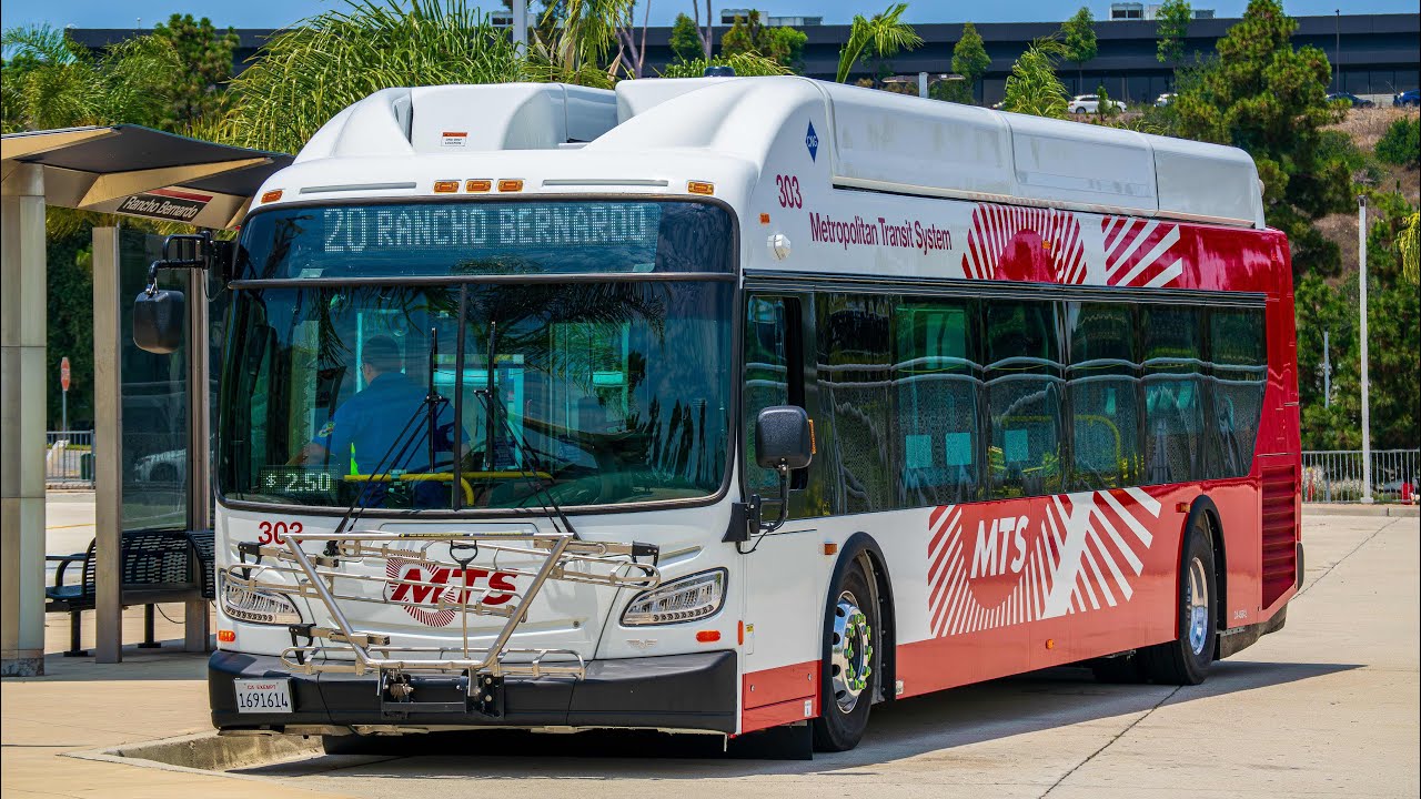 (NEW) San Diego Metropolitan Transit System (MTS) 2025 New Flyer XN40 #303 on Route 20