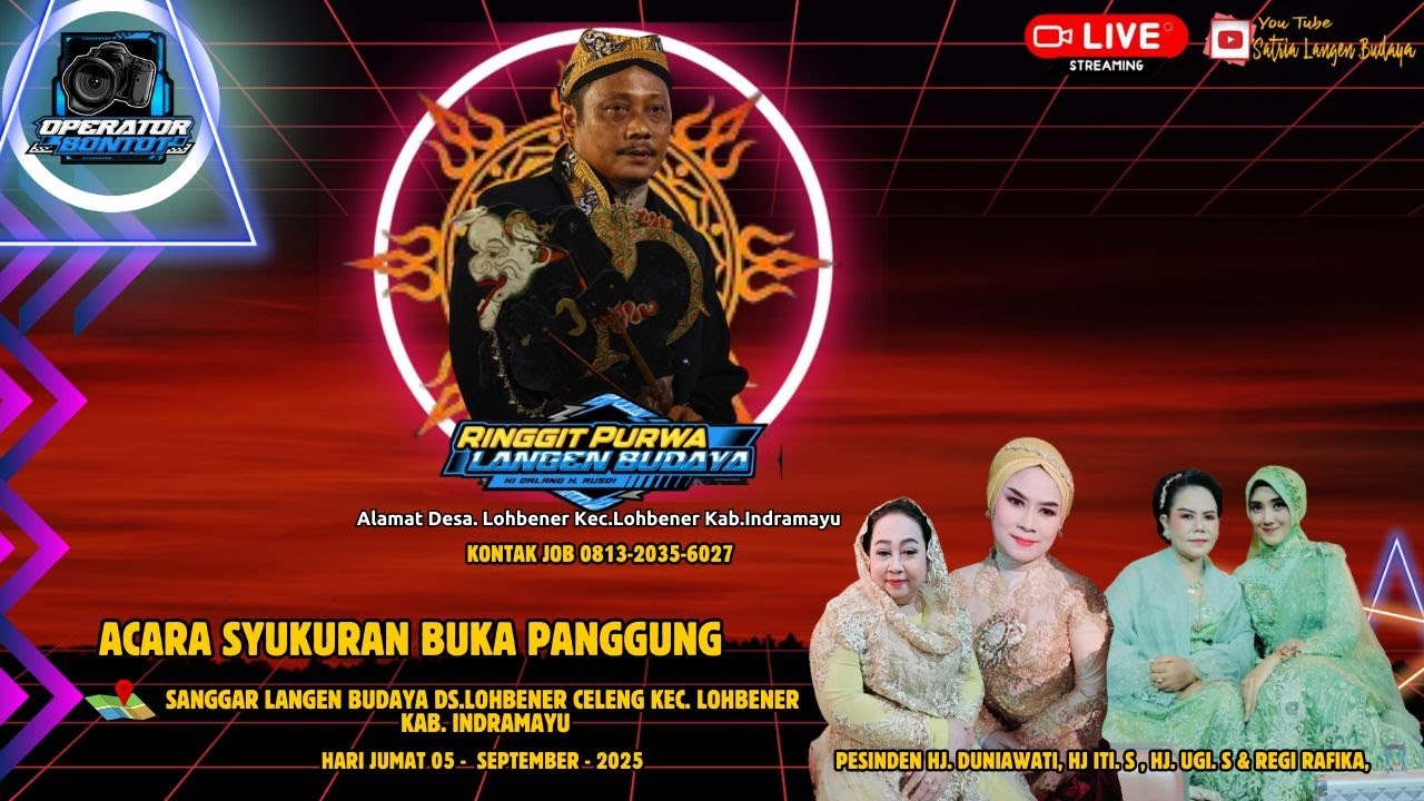 🎦LIVE MALAM RINGGIT PURWA LANGEN BUDAYA | ACARA SYUKURAN BUKA PANGGUNG| LOHBENER-INDRAMAYU 2025
