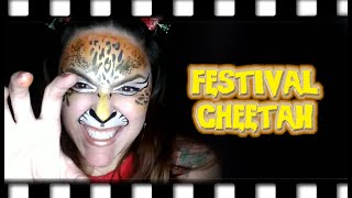 Glam Festival Cheetah Face Painting Tutorial