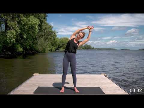 Stretch Break on the dock