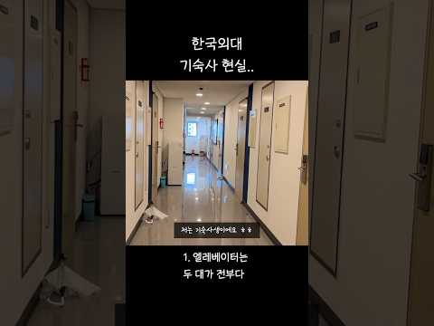   한국외대 기숙사 현실