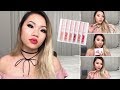 Kylie Cosmetics Mini Velvet Liquid Lipsticks Review, Lip Swatches, Comparisons, & My Cat