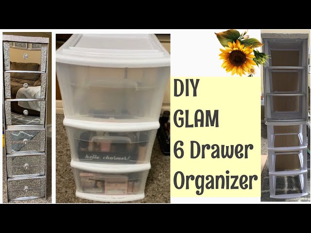 DIY Glam Night Stand, DIY Glam 6 Drawer Storage Container