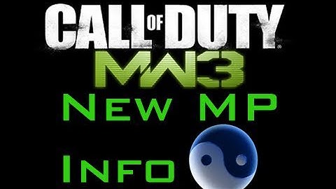 New MW3 Multiplayer Info - Confirmed from IW - Drift0r