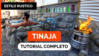 Cómo hacer una TINAJA CASERA de Piedras! 💧 🔥  Hot tub con Caldera a leña (Tutorial Completo)